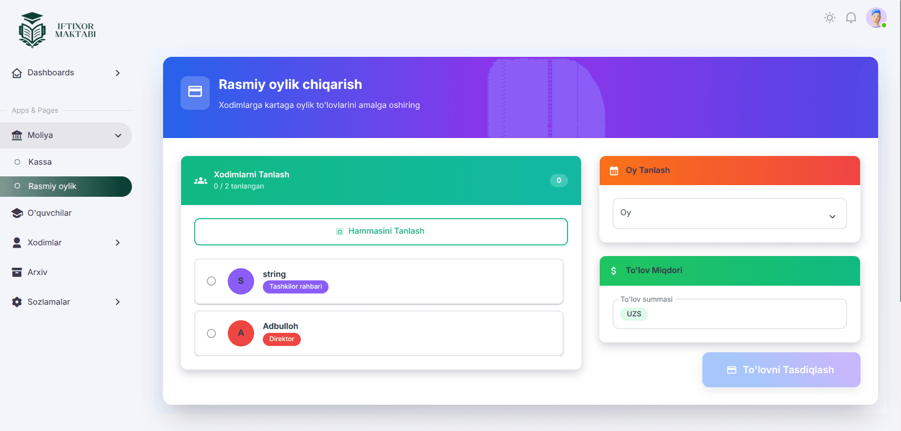 Iftixor Financial Management App - Image 5