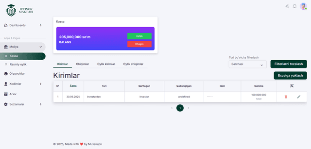 Iftixor Financial Management App - Image 3