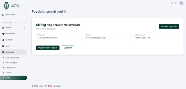 Iftixor Financial Management App - Image 16